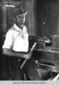 John Willie Durham, furniture maker, in the workshop