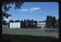 Dixon Recreation Center and baseball field from railroad, Oregon State University, Corvallis, Oregon, 1977