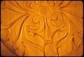 16 inch diameter x 1 inch round decorative carving, 1979