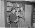 Ruth Carter, (right) English Department writer of verse and children's books, October 1960