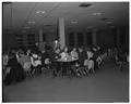 Interior of new cafeteria serving Cauthorn and Weatherford Halls, November 1957