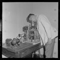 Dr. Alfred Owczarzak at microscope, 1962