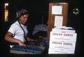 Jennifer Shay packing blueberries at Blueberry Meadows, Corvallis, Oregon, circa 1973