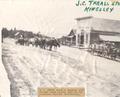J.C. Thrall store at Kingsley 1910 Freight teams hauling supplies for Deschutes railroad construction