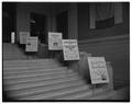 Academic major displays on Memorial Union steps, circa 1953