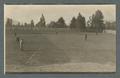 Baseball game, view of second base and the outfield, circa 1910