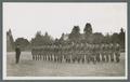 Governor Charles Martin with cadet regiment formation, circa 1936