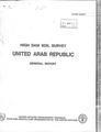 High Dam Soil Survey, United Arab Republic General Report
