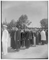 President Strand leading the commencement processional, June 1955