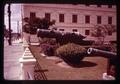 Old cannons in a garden, circa 1965