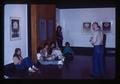 Nelson Sandgren and class in gallery, Oregon State University, Corvallis, Oregon, 1981