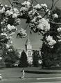 A view of Benton Hall from the east, circa 1990