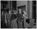 August and Mollie Strand greeting guests in a receiving line