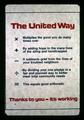 The United Way poster, circa 1973