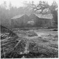 View of flood damage along the Alsea River, location unknown