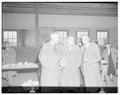 Governor Patterson, President Strand, and President Wilson of U of O at Homecoming barbecue, October 1954