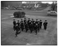 Navy ROTC drill team goes through their paces, February 12, 1952