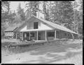 Forestry Club cabin under construction at Peavy Arboretum, May 8, 1950