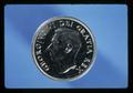 George VI coin with scratch in field near nose, 1973