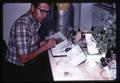 Dr. William Stephen with leaf cutter bees, Oregon State University, Corvallis, Oregon, 1968