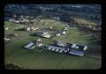 Aerial view of Farm Service building, Beef barns, and Water Quality Lab, Oregon State University, Corvallis, Oregon, 1975