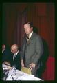 State Representative Tom Hartung of Beaverton, speaking at Oregon School Employees Association meeting, Oregon State University, Corvallis, Oregon, circa 1969