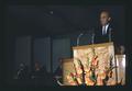 President Roy Young speaking at Faculty Day, Oregon State University, Corvallis, Oregon, September 1969