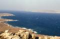 East coast of Delos and Mykonos from top of Kynthos, Delos