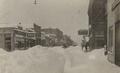 Looking West on East 2nd Street from near the IOOF Building, January 1916. 40 inches of snow