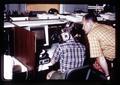 JARSI student Susan S. Allen and Dr. Dawson at a listening station, Oregon State University, Corvallis, Oregon, circa 1965