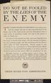 Do Not Be Fooled By The Lies of The Enemy, 1914-1918 [of023] [017a] (recto)