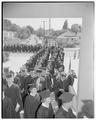 Commencement processional going up the steps into the coliseum, June 3, 1951