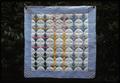 39 x 39 inch Jacob's Tears/Snowball baby quilt- pieced long time ago- quilted 1975