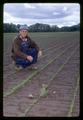 Carey Strome in weed-controlled grass plot, Corvallis, Oregon, circa 1965