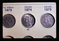 1873, 1874, and 1875 34 nickels, 1985