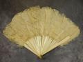 Fan of ivory or bone sticks mounted with ostrich feathers (plumes)
