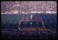 Oregon State University Marching Band in ship formation at Autzen Stadium, Eugene, Oregon, circa 1969
