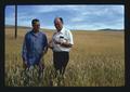 Allen Tom and Robert Henderson in wheat field, Rufus, Oregon, 1974