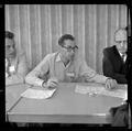 Robert Tips, Dr. Kurt Hirschhorn, and M. N. MacIntyre at American Institute of Biological Sciences national convention, Summer 1962