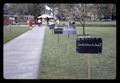 Earth Day signs on Memorial Union Quad, Oregon State University, Corvallis, Oregon, April 1970