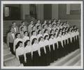 Choralaires on the steps leading into the Memorial Union Lounge, 1953-1954
