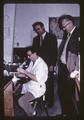 Dean Elmer Stevenson and Dr. Joseph Wales observing "Buchanan" at work in Food Toxicology and Nutrition Laboratory, Corvallis, Oregon, 1967