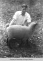 Student with sheep, Berea College