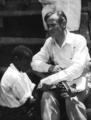 John Jacob Niles with African-American boy with Appalachian dulcimer