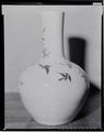 Large GloBular Vase with Long Neck and Decoration of Birds on Plum Branches
