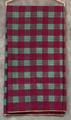Malong of hand-woven fuchsia and green silk, ramie in a plaid pattern
