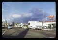 Cars lined up on 3rd Street during gas shortage, Corvallis, Oregon, circa 1973