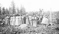 Hop pickers at Meyer's hop yard