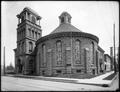 First Methodist Episcopal Church, Taylor at 12th, Portland. Round stone building with square tower.