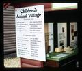Children's Animal Village sign at Oregon State Fair, Salem, Oregon, circa 1970